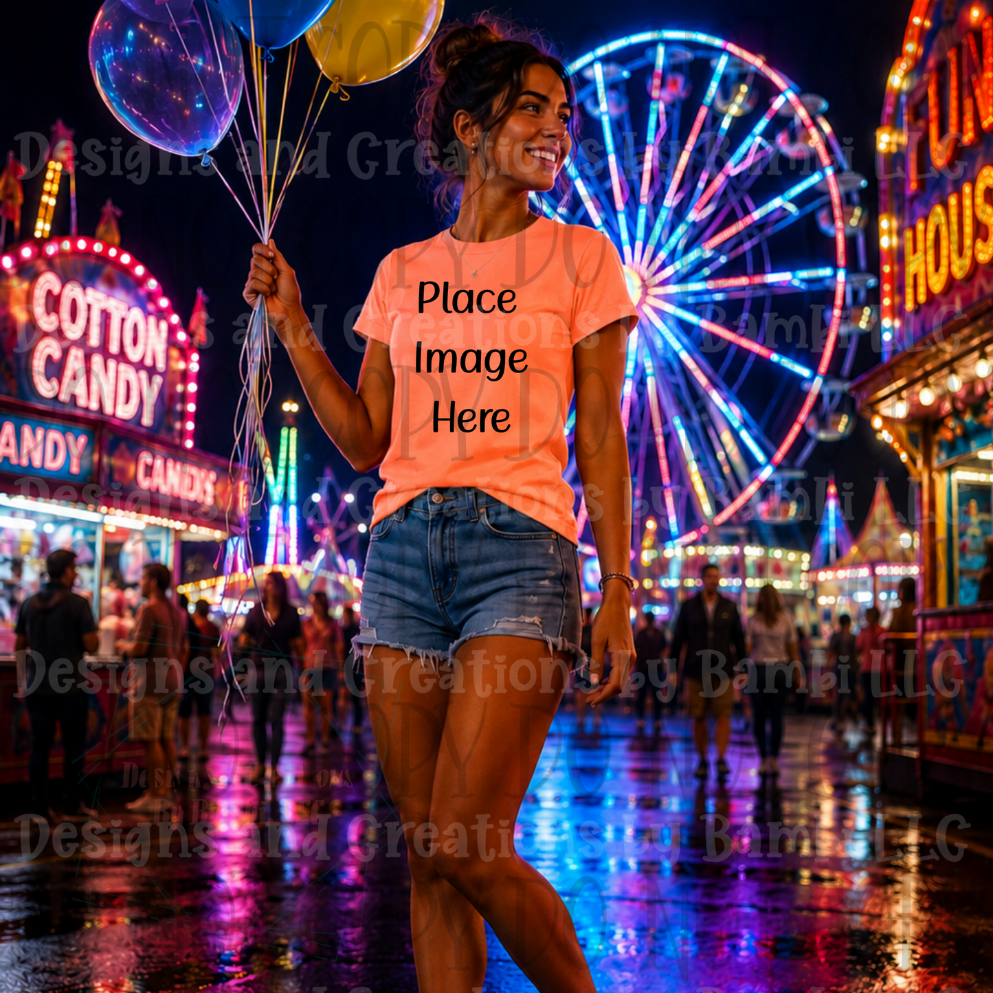 State Fair and Amusement Park Themed Apparel Mock Ups (Variety of Brands)
