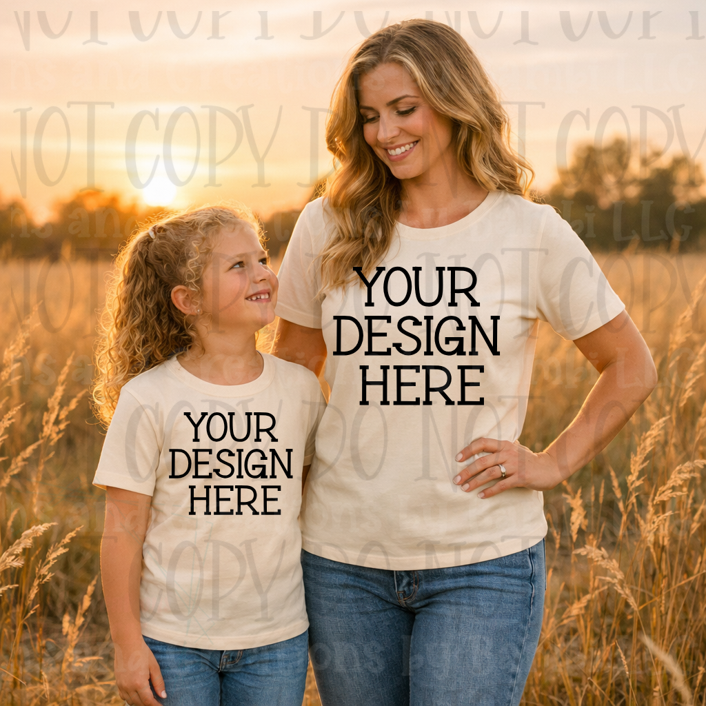 Mommy and Me Boutique Themed Apparel Mock Ups