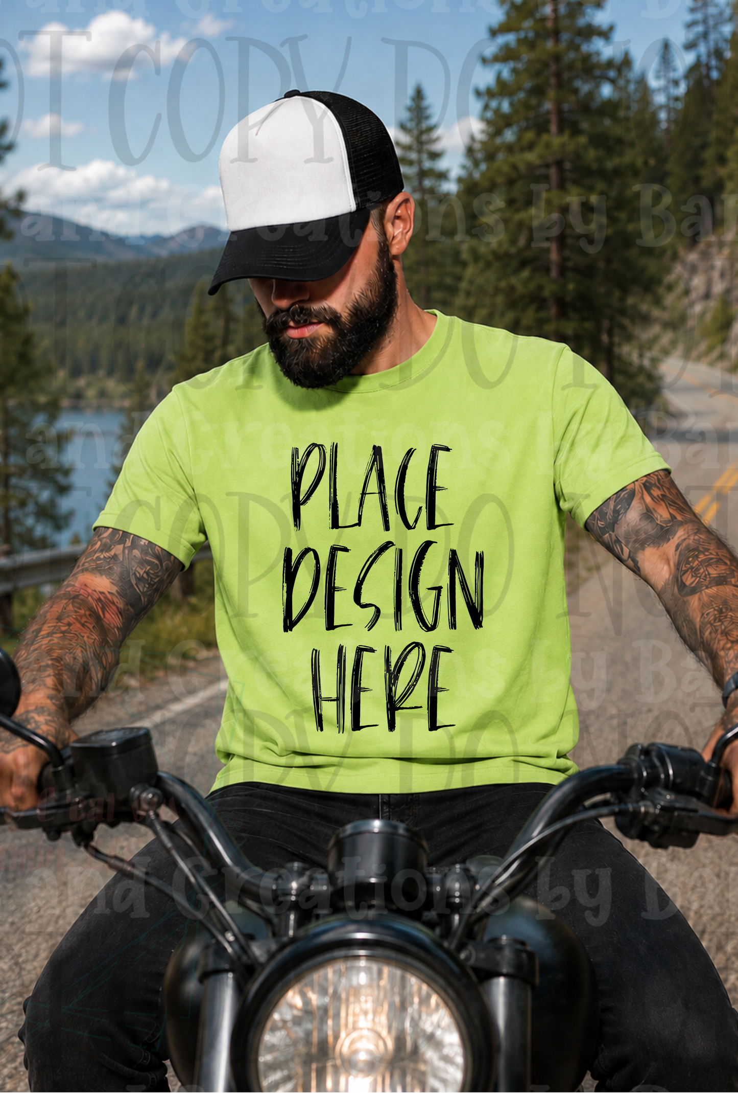 Variety of Father's Day Scene Apparel Mock Ups (Gildan Brand Only)