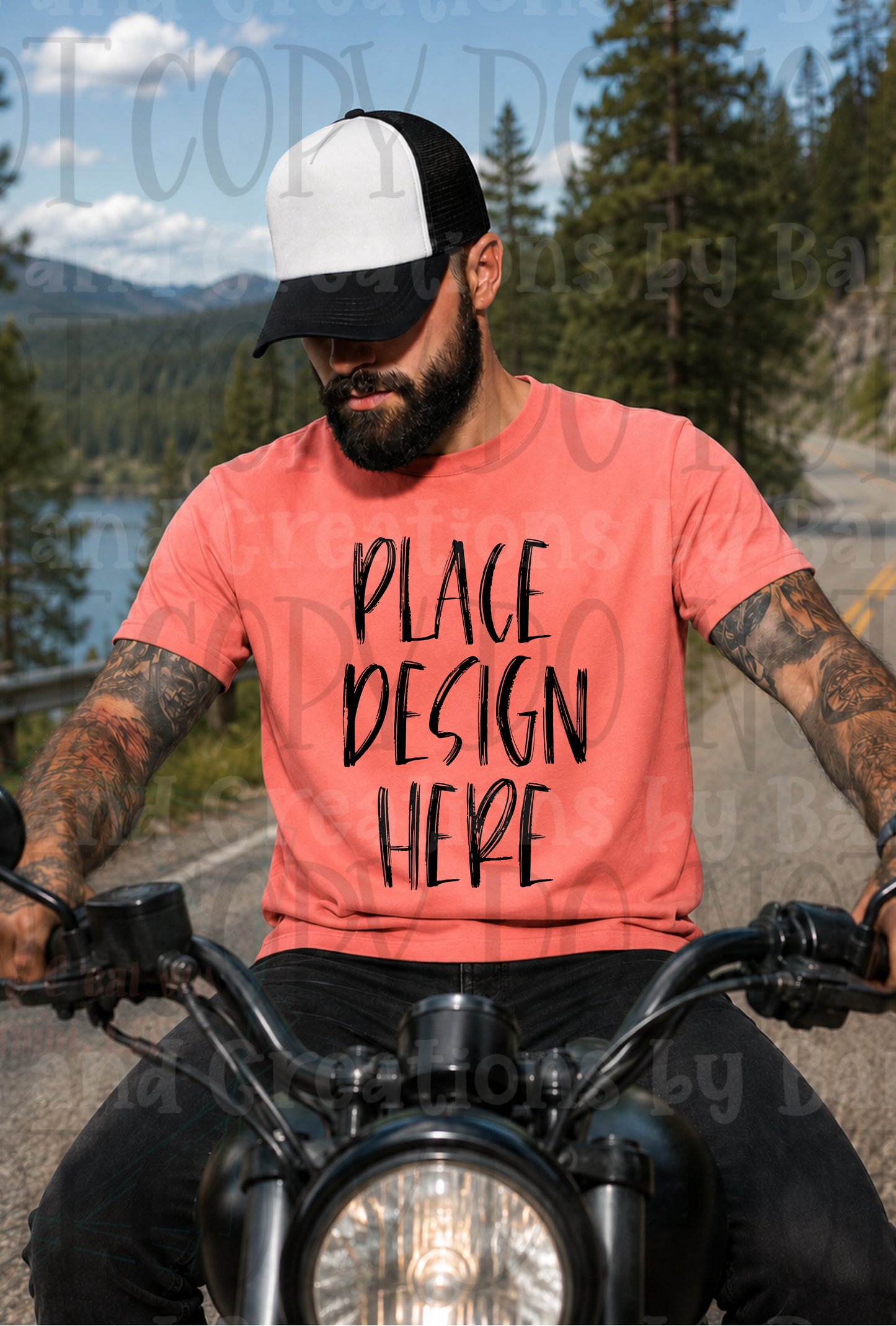 Variety of Father's Day Scene Apparel Mock Ups (Gildan Brand Only)