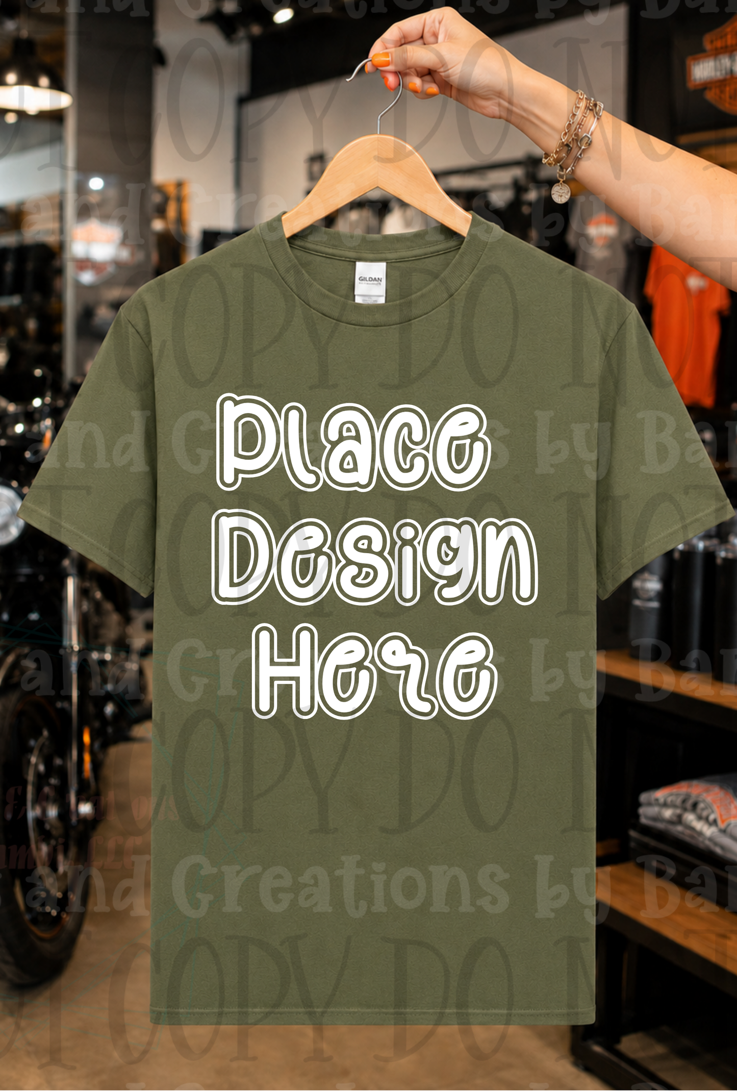 Variety of Father's Day Scene Apparel Mock Ups (Gildan Brand Only)