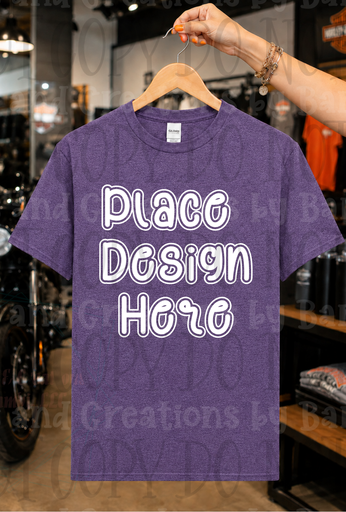 Variety of Father's Day Scene Apparel Mock Ups (Gildan Brand Only)