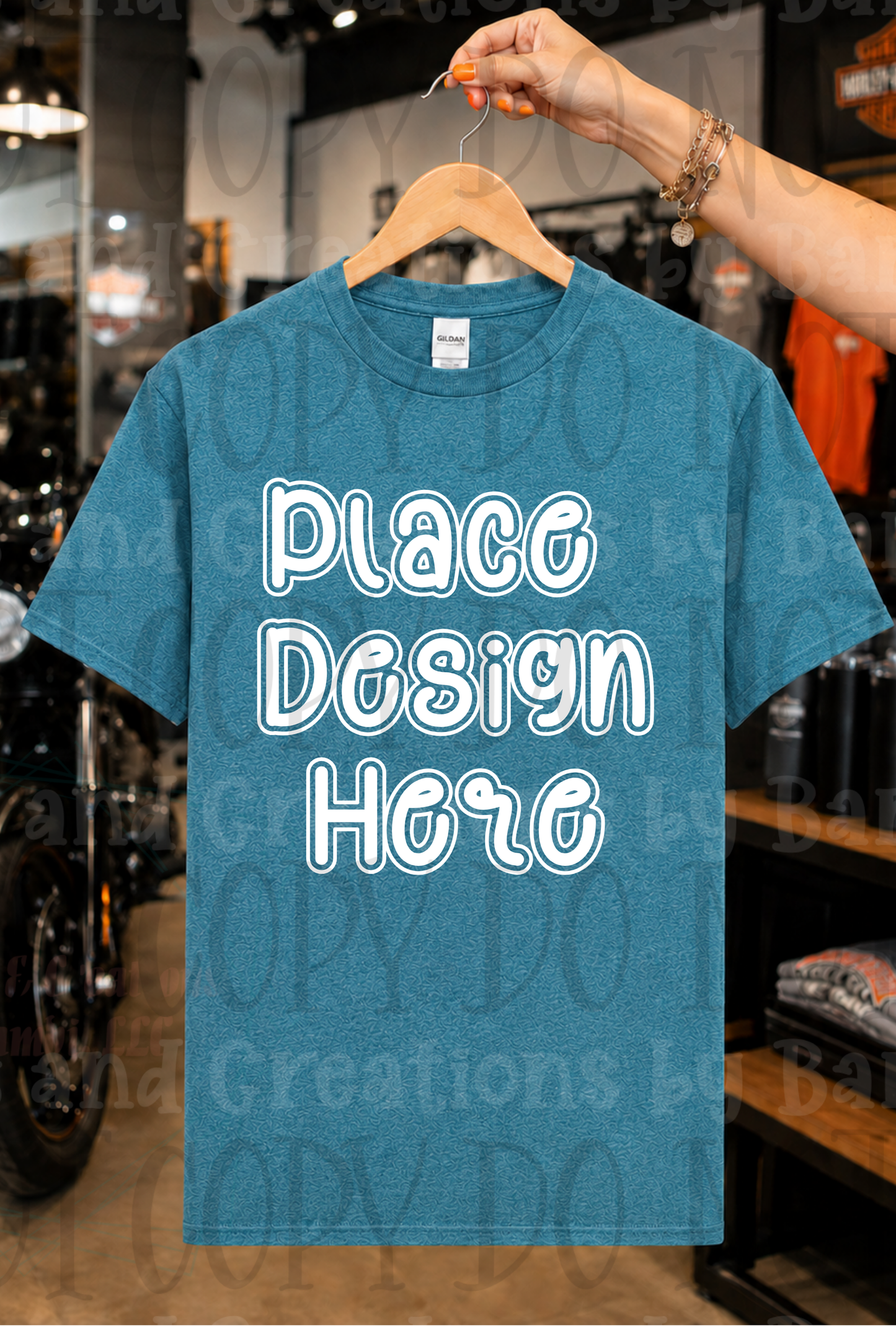 Variety of Father's Day Scene Apparel Mock Ups (Gildan Brand Only)