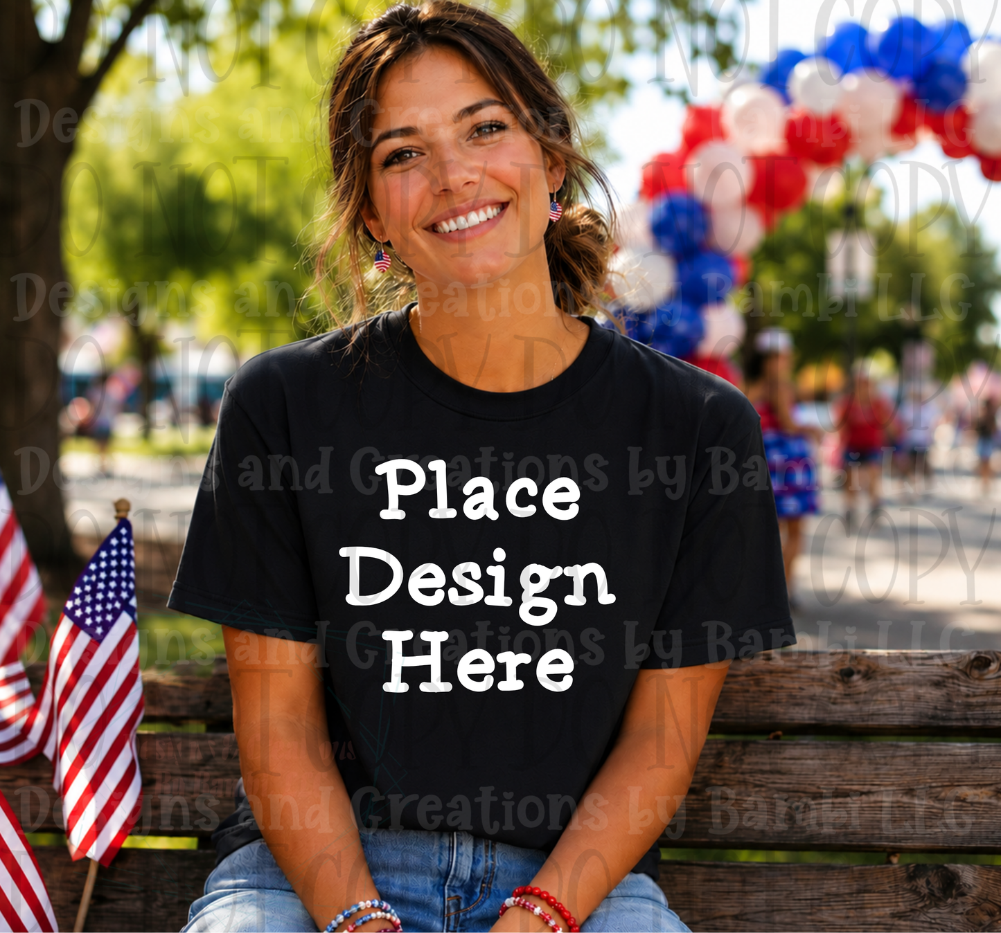 Variety of Patriotic Scenes and Theme Apparel Mock Ups (Various Brands)