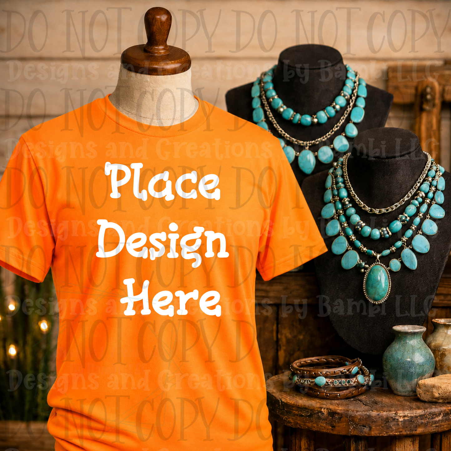 Variety of Western Style Themes and Scene Apparel Mock Ups (Various Brands)
