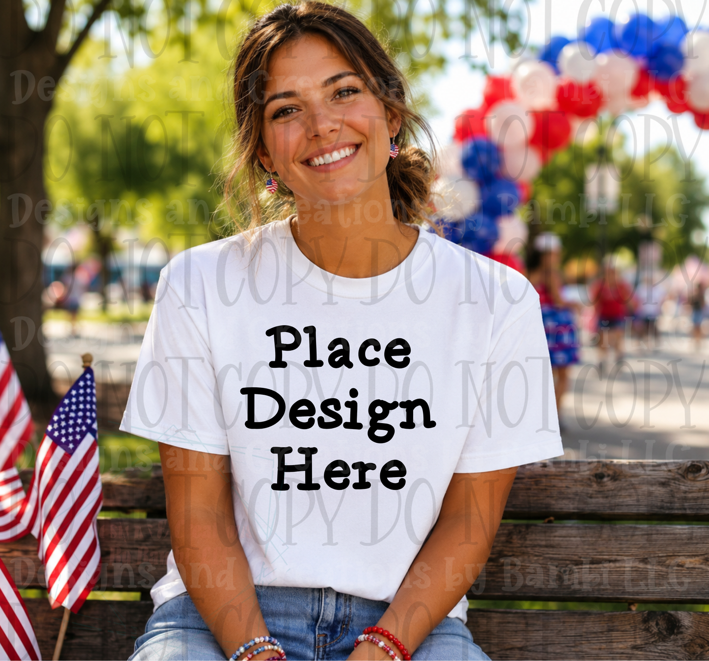 Variety of Patriotic Scenes and Theme Apparel Mock Ups (Various Brands)