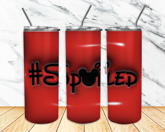3D Puff Disney Spoiled Sublimation Tumbler