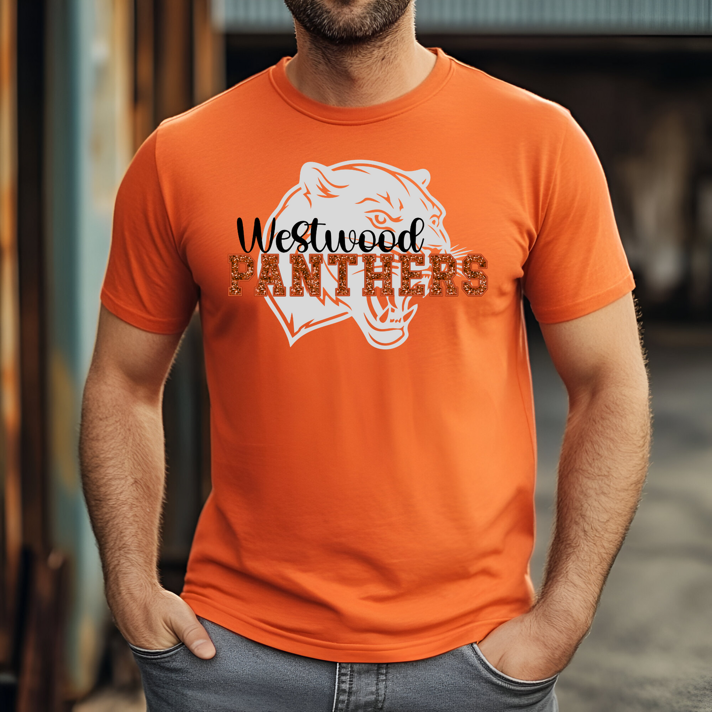 Westwood Panthers with Panther Head in Background