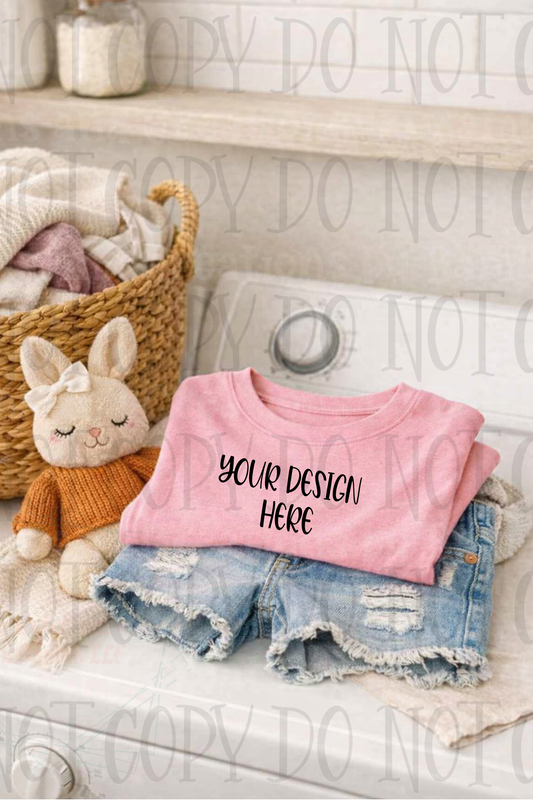 Little Girl Boutique Style Apparel Mock Ups (Gildan Brand)