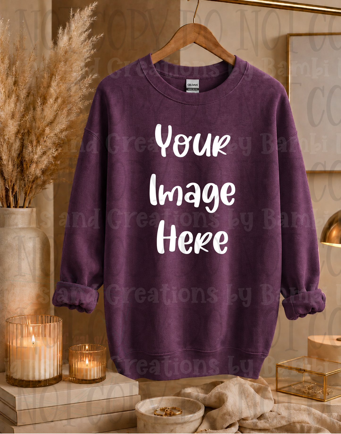 Elegant Boutique Hanging Sweatshirt Apparel Mock Ups (Gildan Brand)