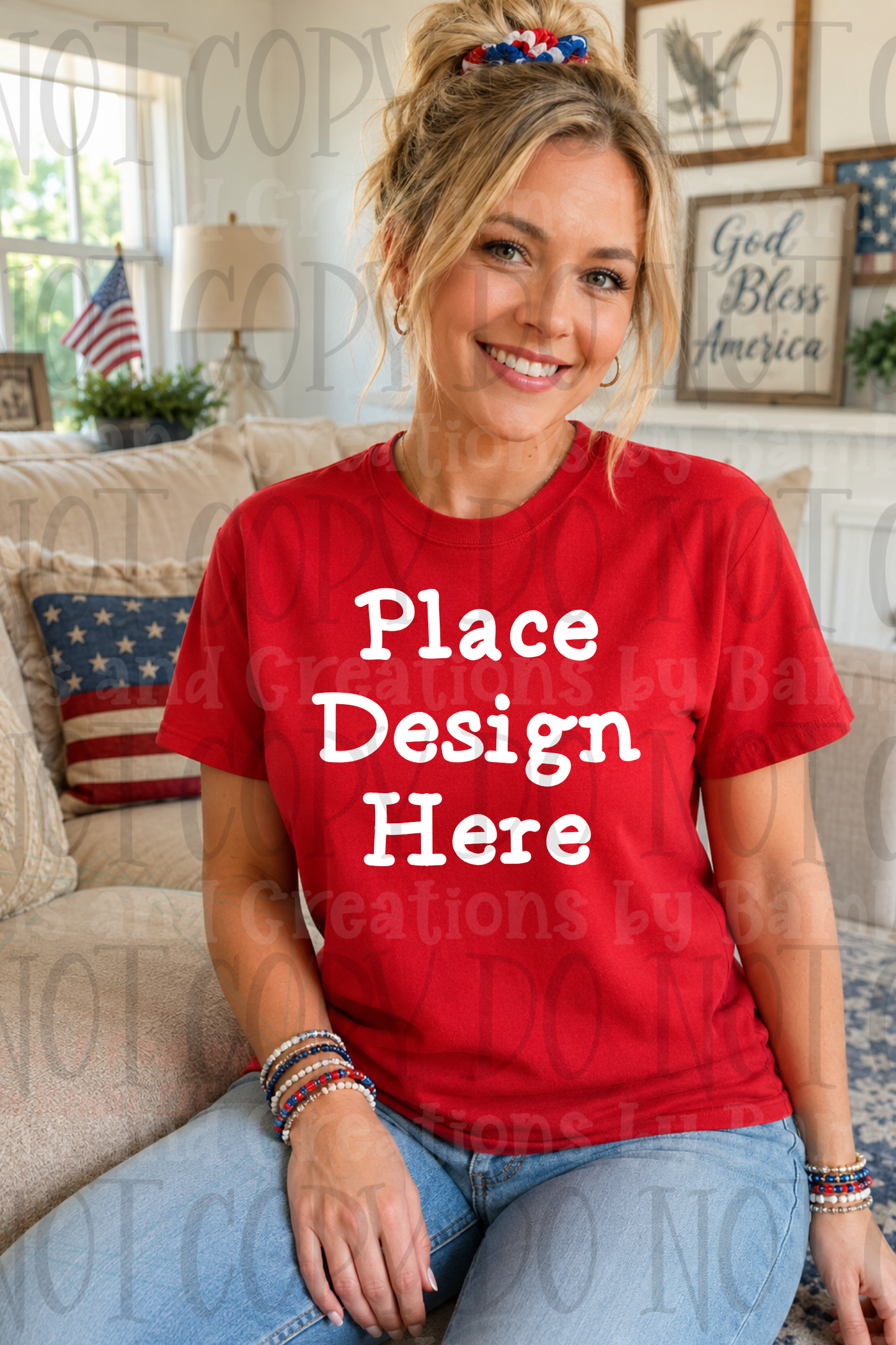Variety of Patriotic Scenes and Theme Apparel Mock Ups (Various Brands)