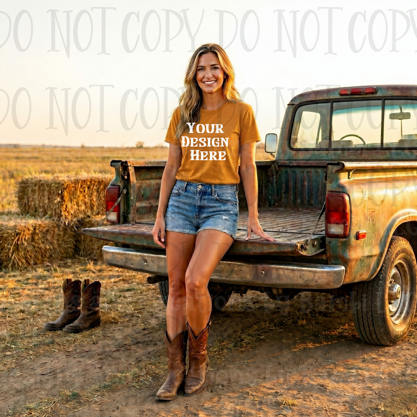 Western Mama with Truck Apparel Mock Ups (Bella Canvas and Gildan Brands)