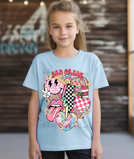Pink Retro Grades Checkered Lightening Bolts Collection