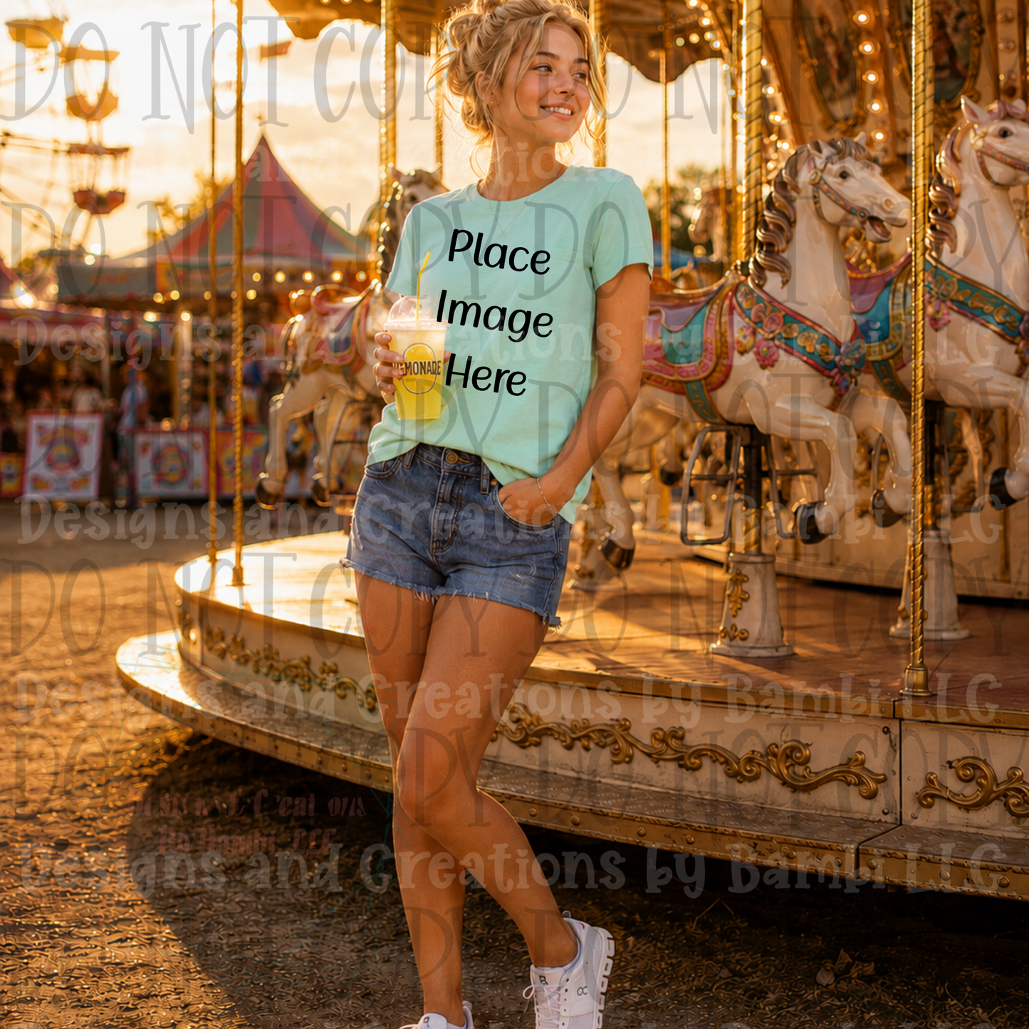 State Fair and Amusement Park Themed Apparel Mock Ups (Variety of Brands)