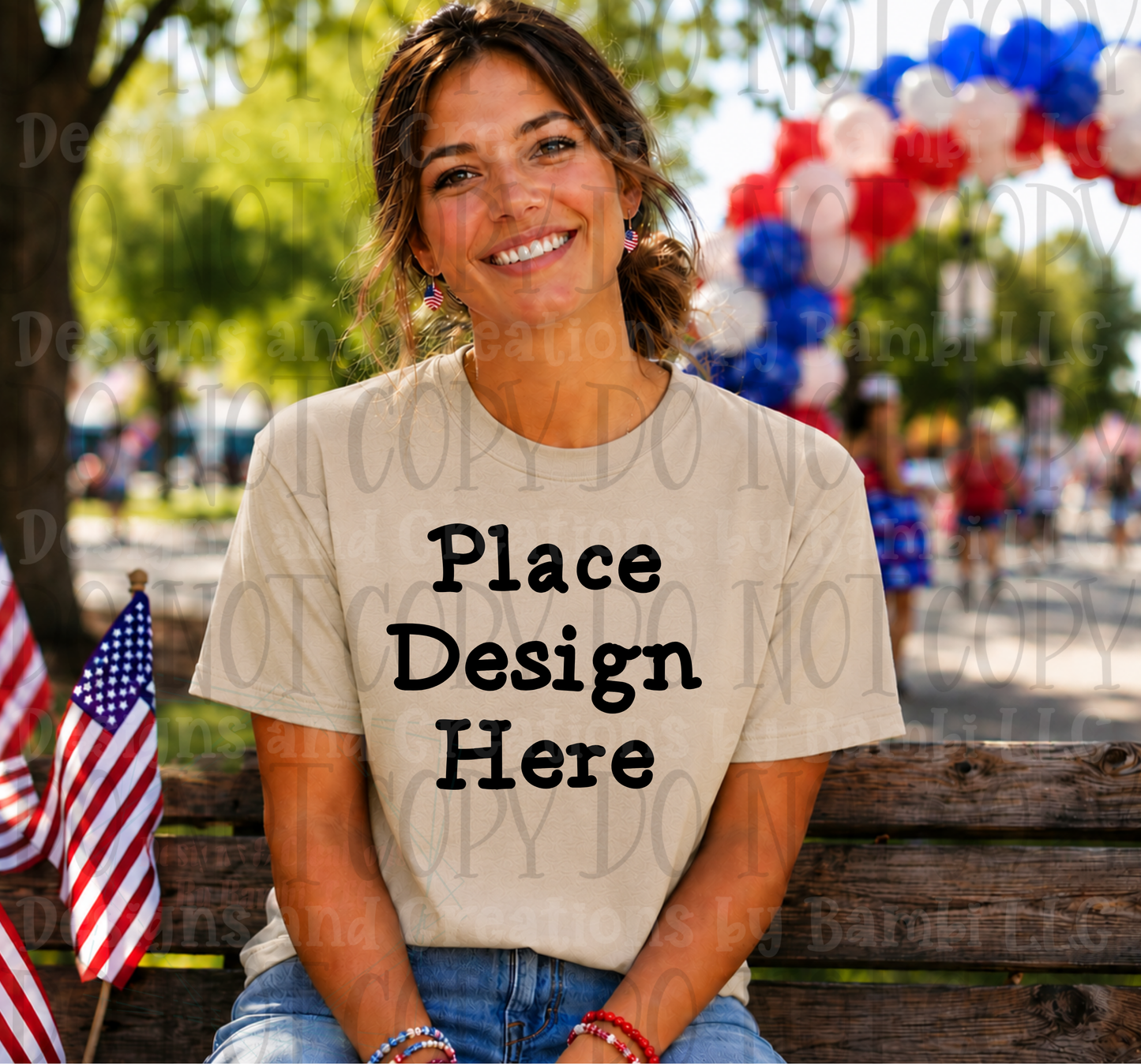 Variety of Patriotic Scenes and Theme Apparel Mock Ups (Various Brands)
