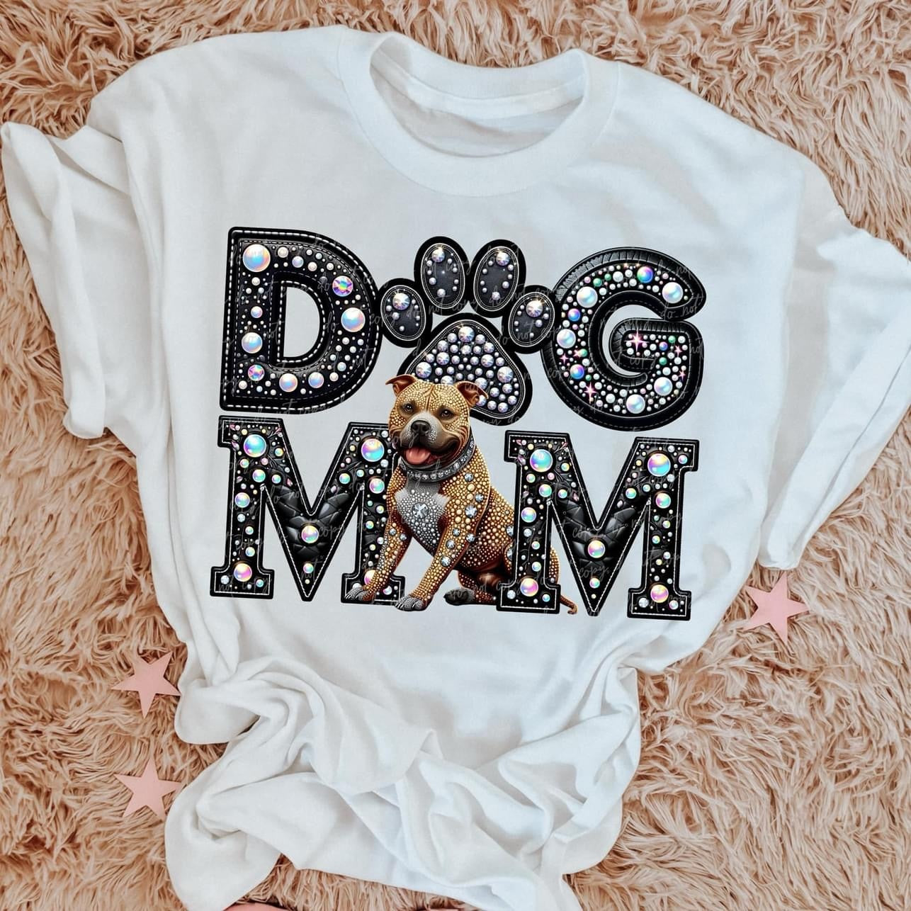 Dog Mom Breeds Faux Sequin/Embroidery Collection