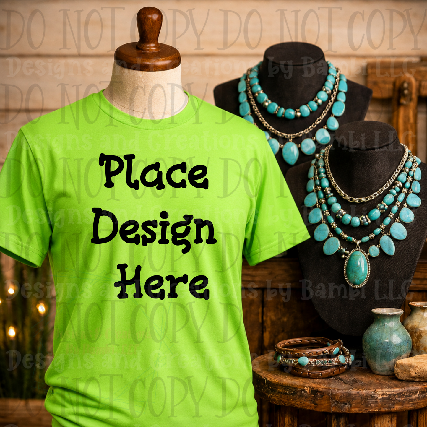 Variety of Western Style Themes and Scene Apparel Mock Ups (Various Brands)