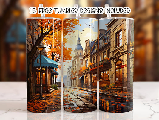 Let's Take a Stroll Fall Scene Sublimation Tumbler