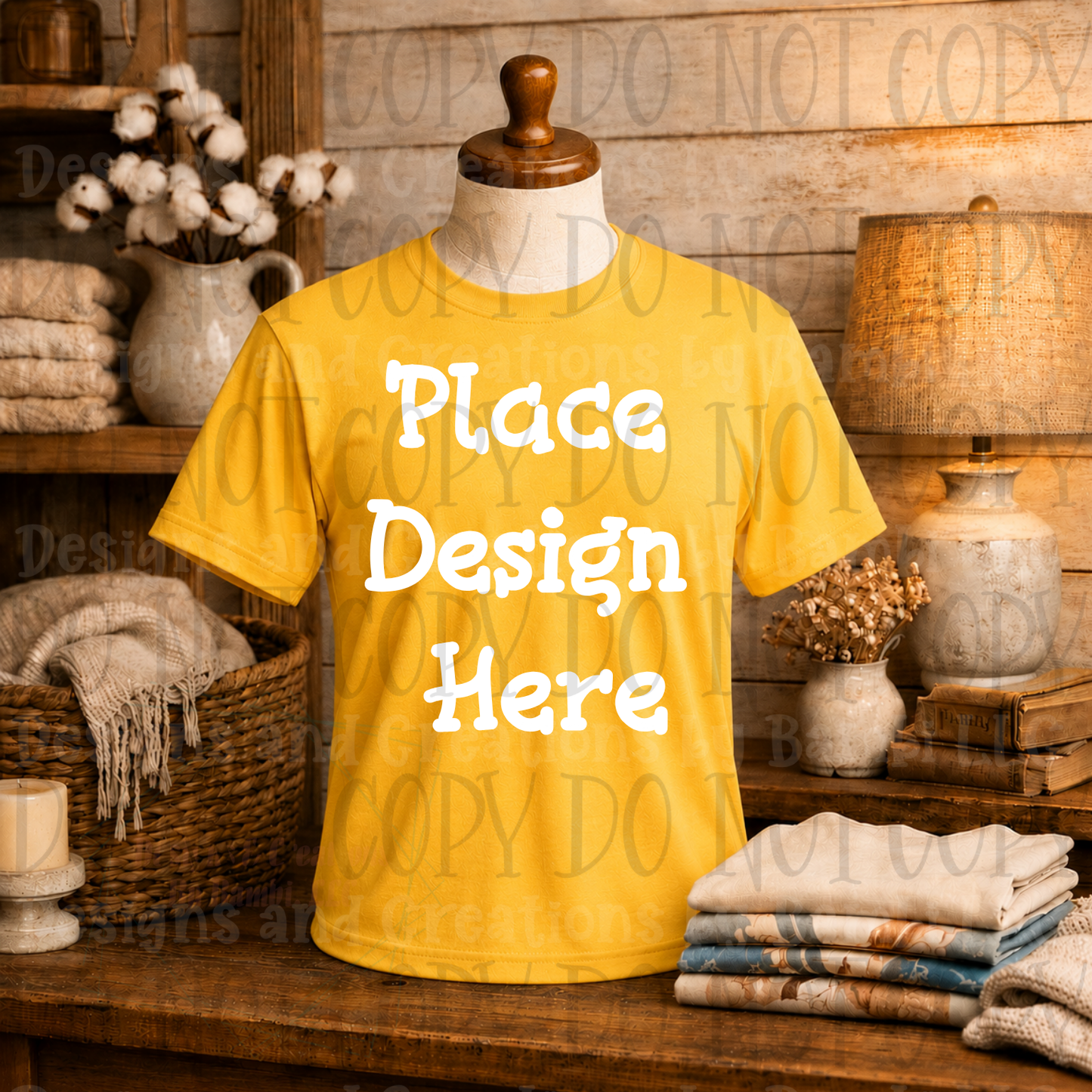Variety of Western Style Themes and Scene Apparel Mock Ups (Various Brands)