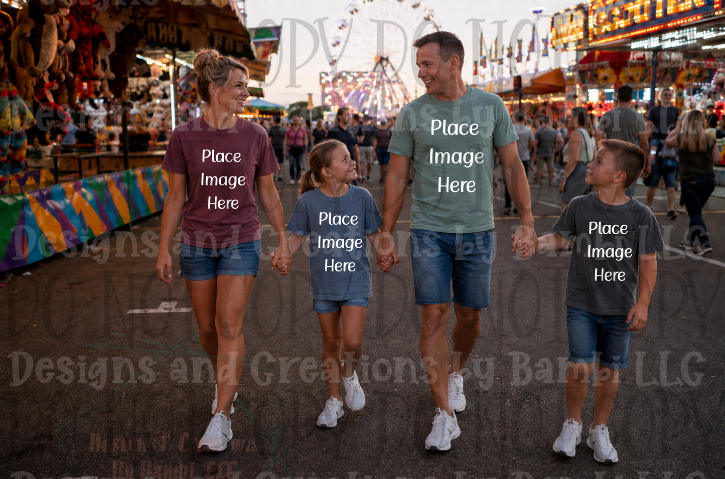 State Fair and Amusement Park Themed Apparel Mock Ups (Variety of Brands)