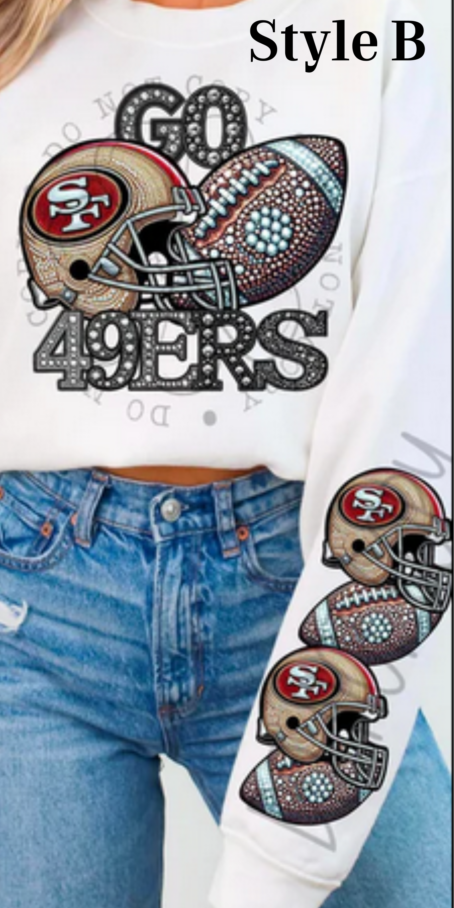 Faux Rhinestones and Embroidery Football Teams Collection