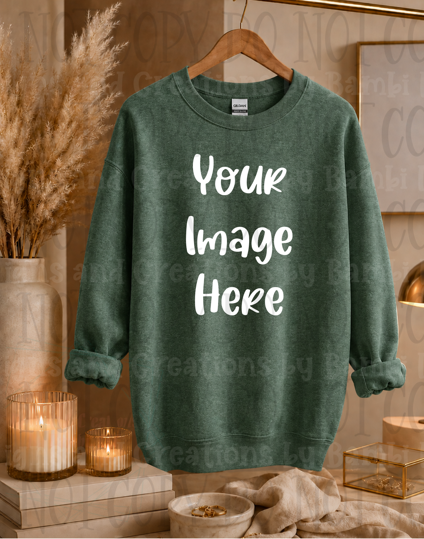 Elegant Boutique Hanging Sweatshirt Apparel Mock Ups (Gildan Brand)
