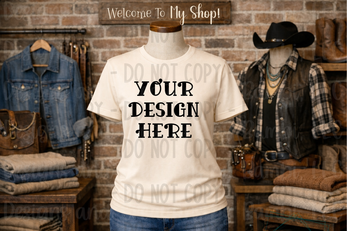 Western Themed Gildan Apparel Mock Ups