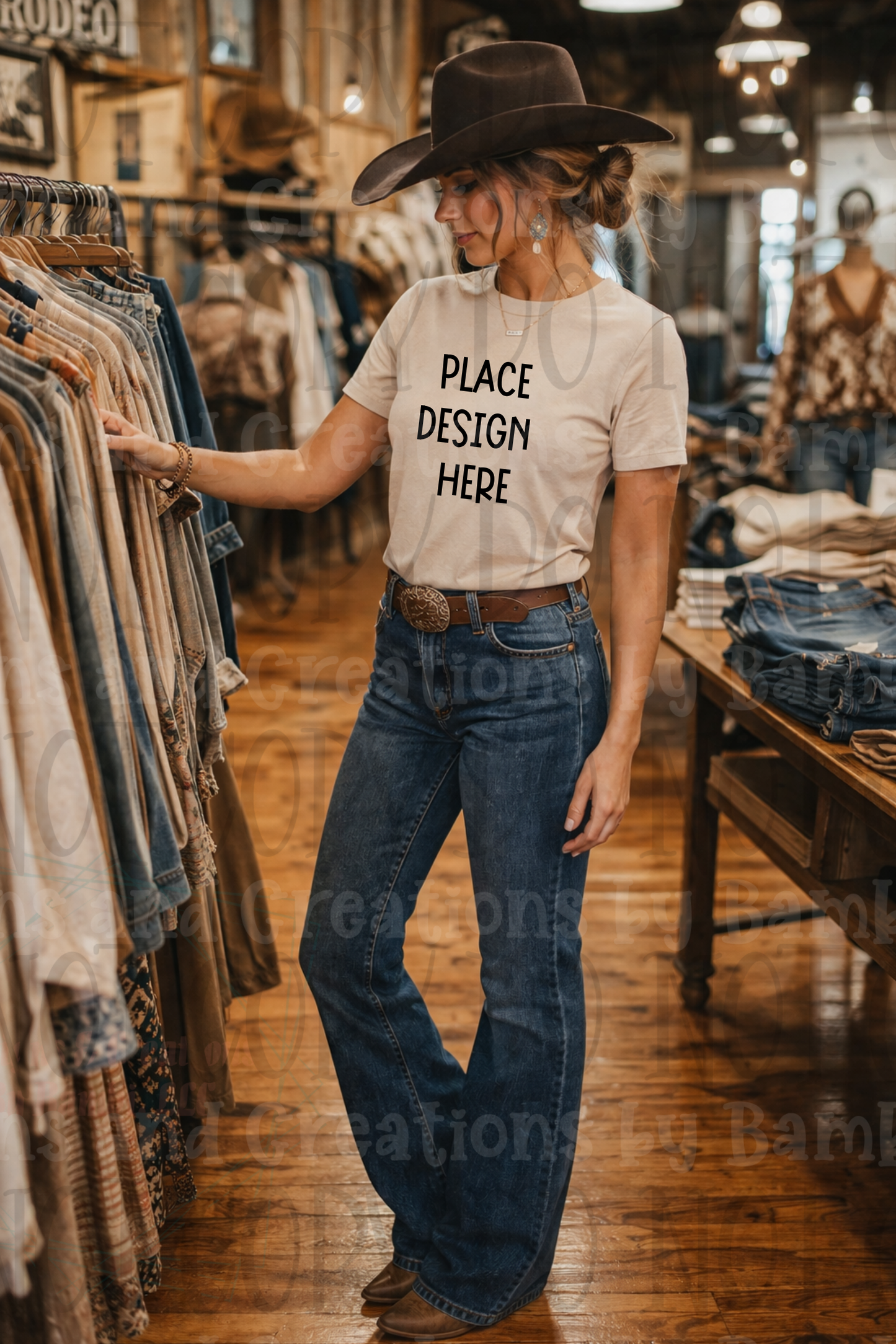 Western Mama Themed Apparel Mock Ups (Bella Canvas, Comfort Colors, and Gildan Brands)