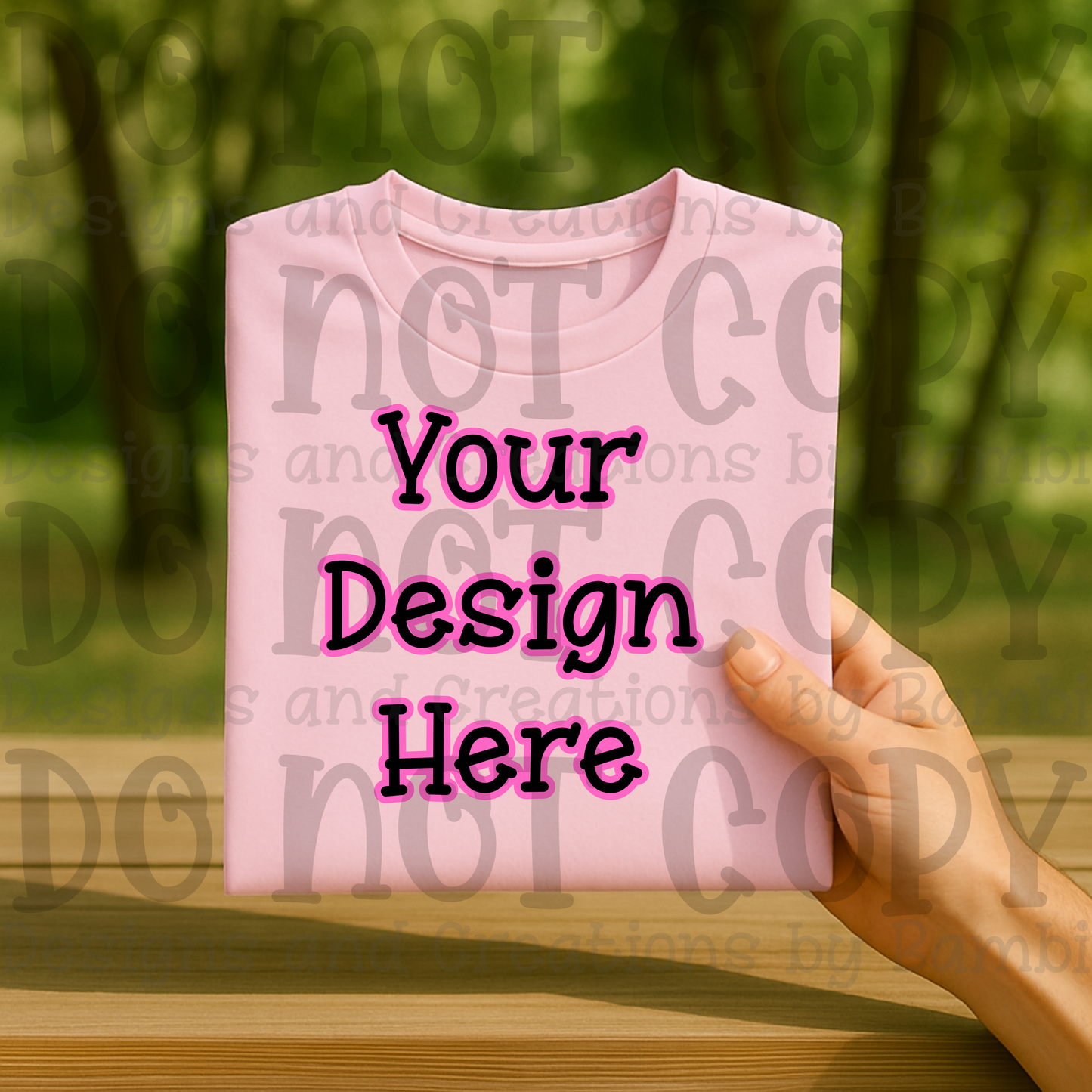 Lifestyle Holding Folded Tshirt Apparel Mock Ups
