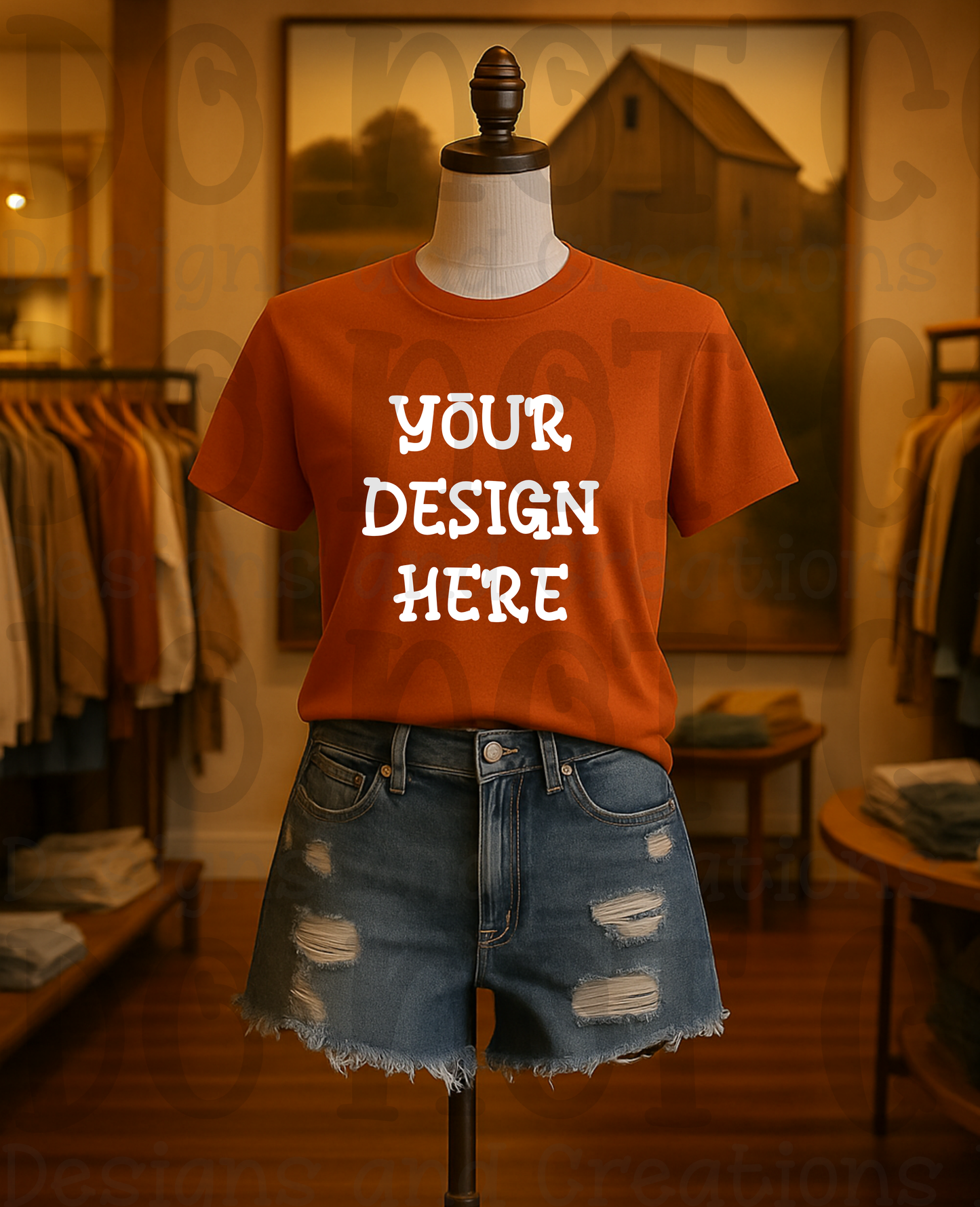 Rustic Themed Apparel Digital Mock Up Bundle