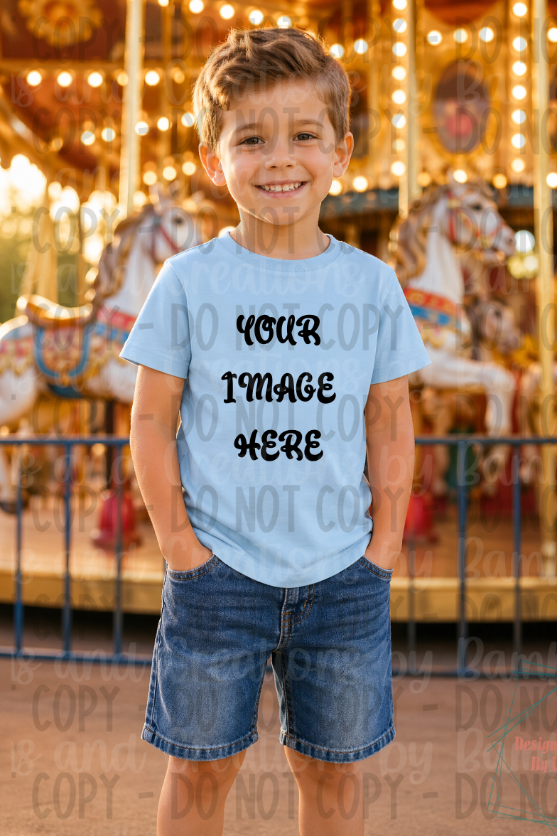 Child Theme Park Gildan Apparel Mock Ups