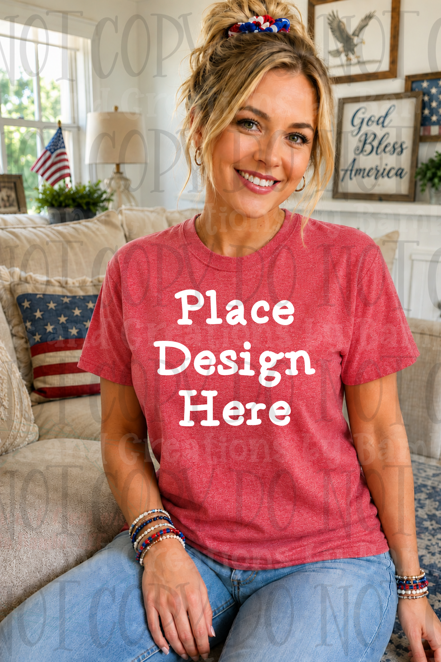 Variety of Patriotic Scenes and Theme Apparel Mock Ups (Various Brands)