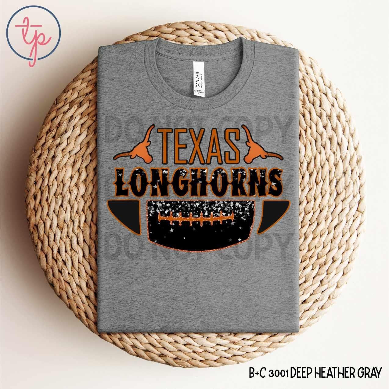 Faux Sequin Texas Longhorns