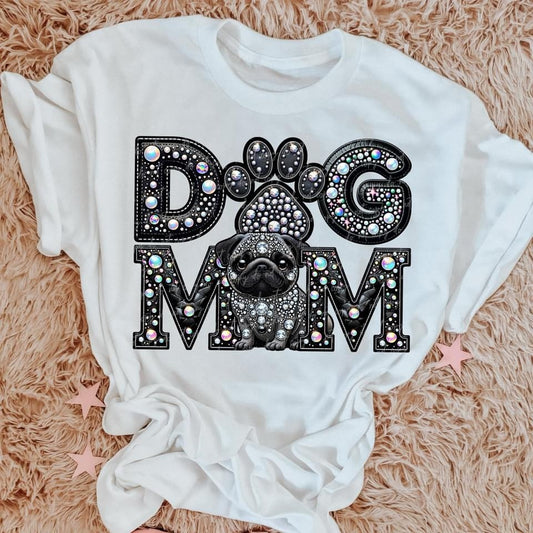 Dog Mom Breeds Faux Sequin/Embroidery Collection