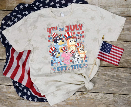 4th of July Est 1776 Blue