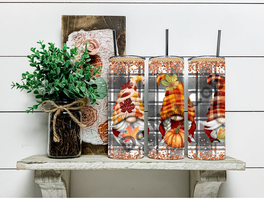 It's Fall and Gnomes Sublimation Tumbler