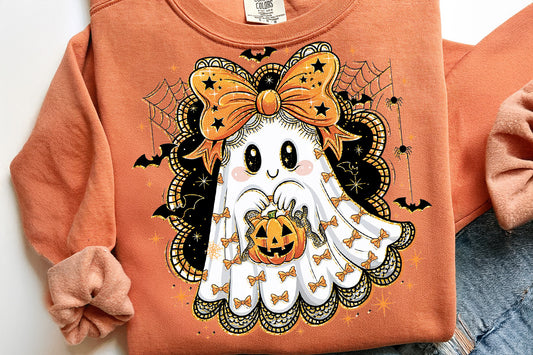 Cute Ribbon Ghost Halloween
