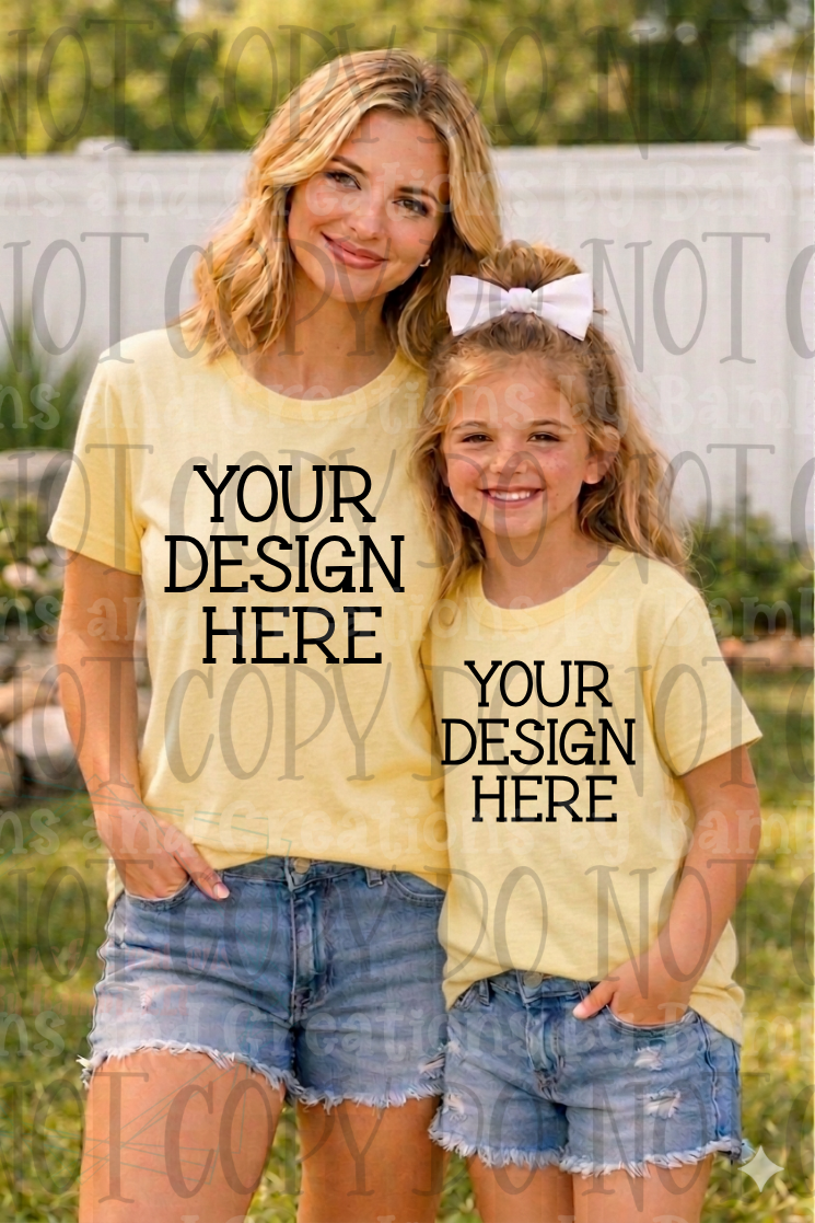 Mommy and Me Boutique Themed Apparel Mock Ups