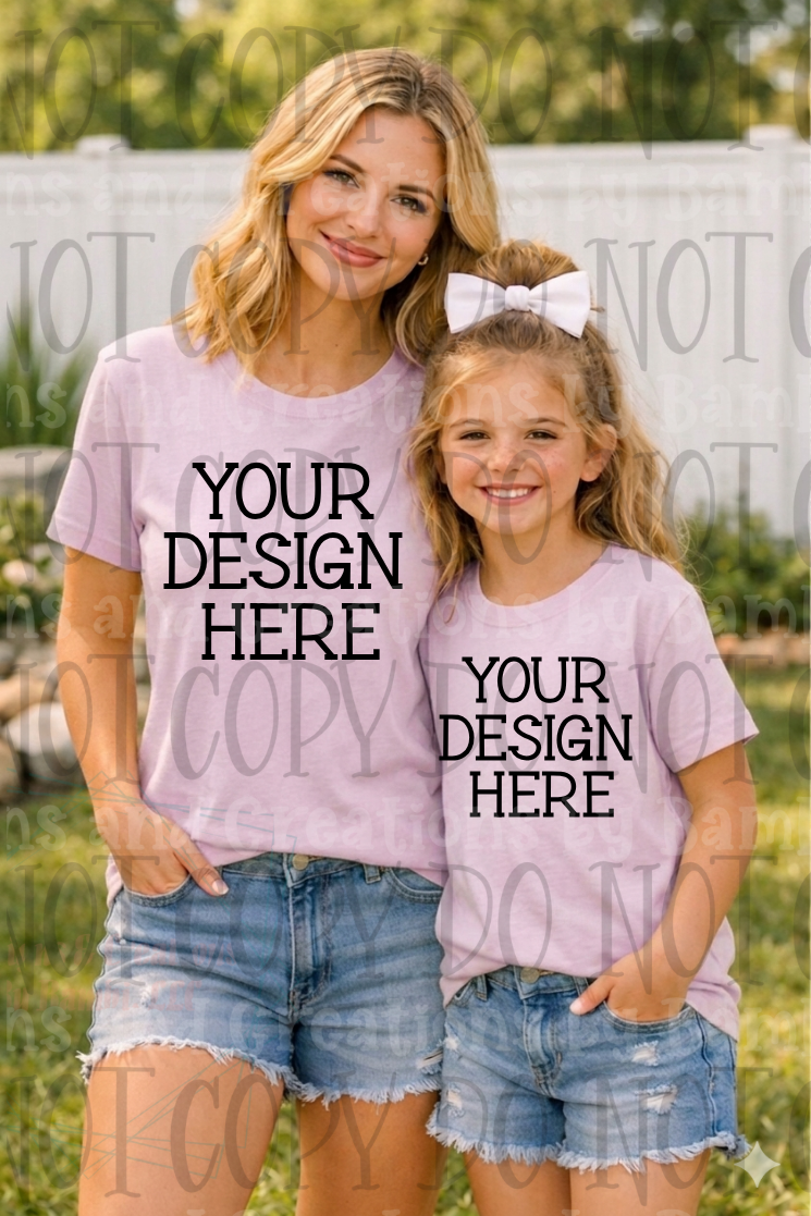 Mommy and Me Boutique Themed Apparel Mock Ups