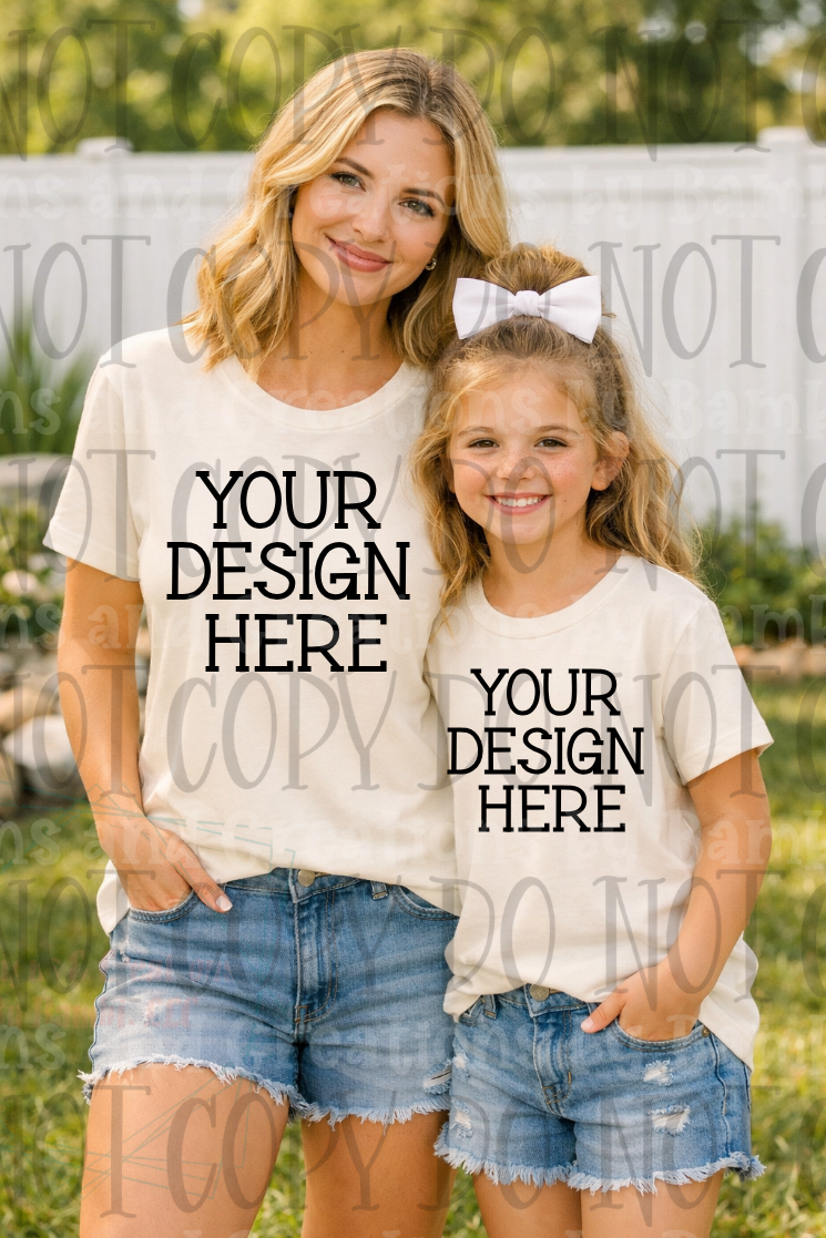 Mommy and Me Boutique Themed Apparel Mock Ups