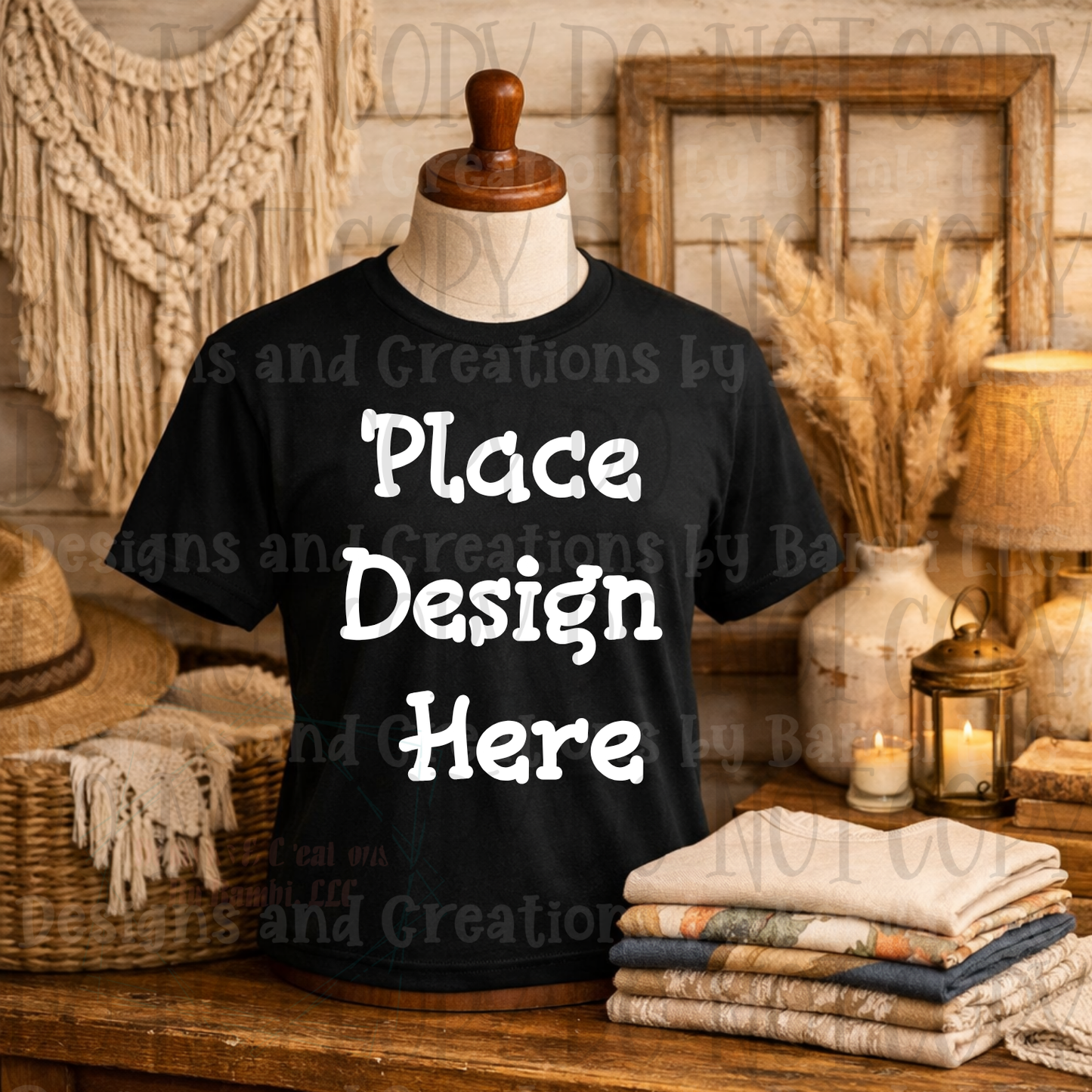 Variety of Western Style Themes and Scene Apparel Mock Ups (Various Brands)