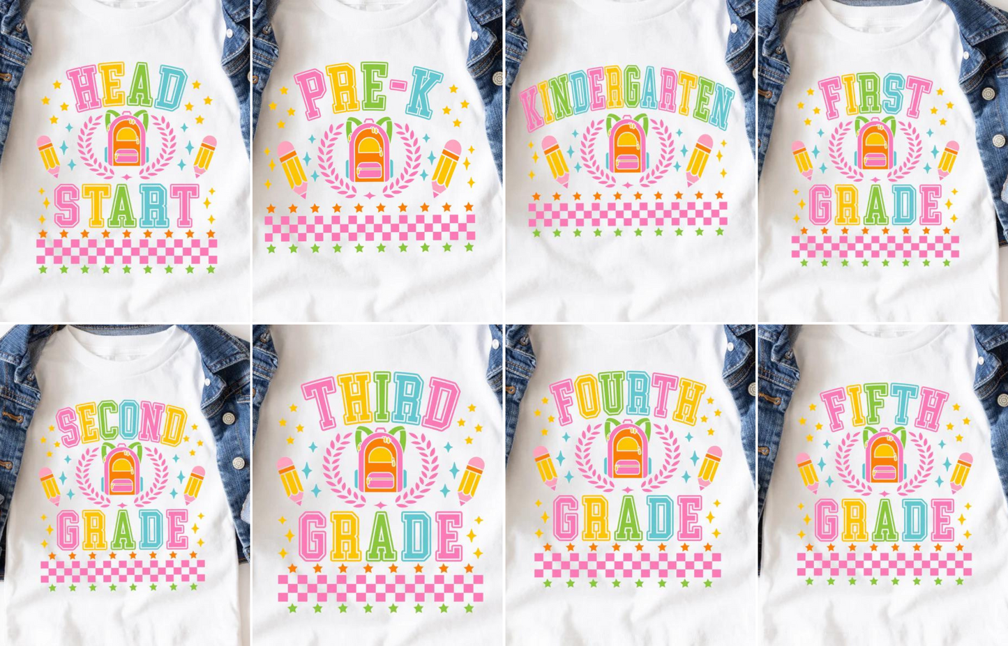 Grade Related Back to School Completed Shirts