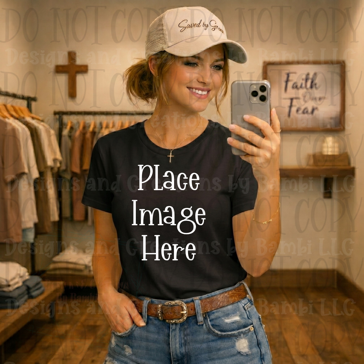 Faith Based Western Style Apparel Mock Ups (Gildan Brand)