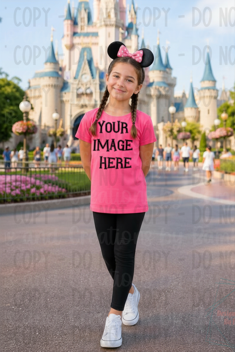 Variety of Theme Park Tshirt Gildan Apparel Mock Ups