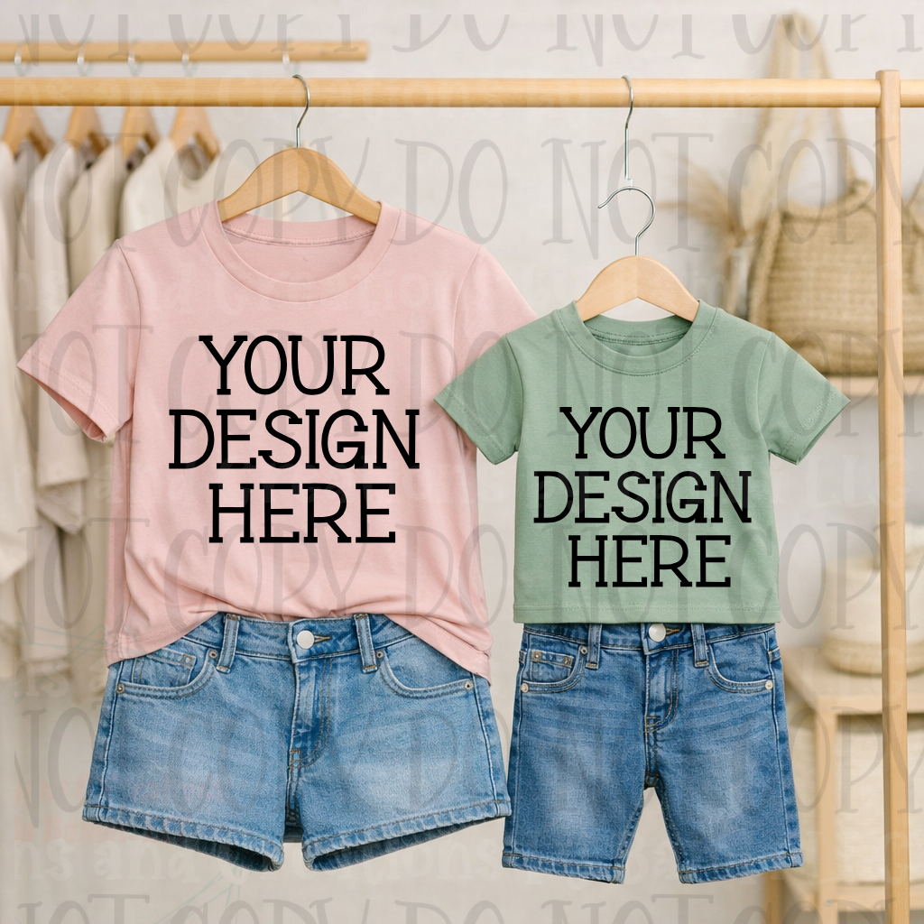 Mommy and Me Boutique Themed Apparel Mock Ups