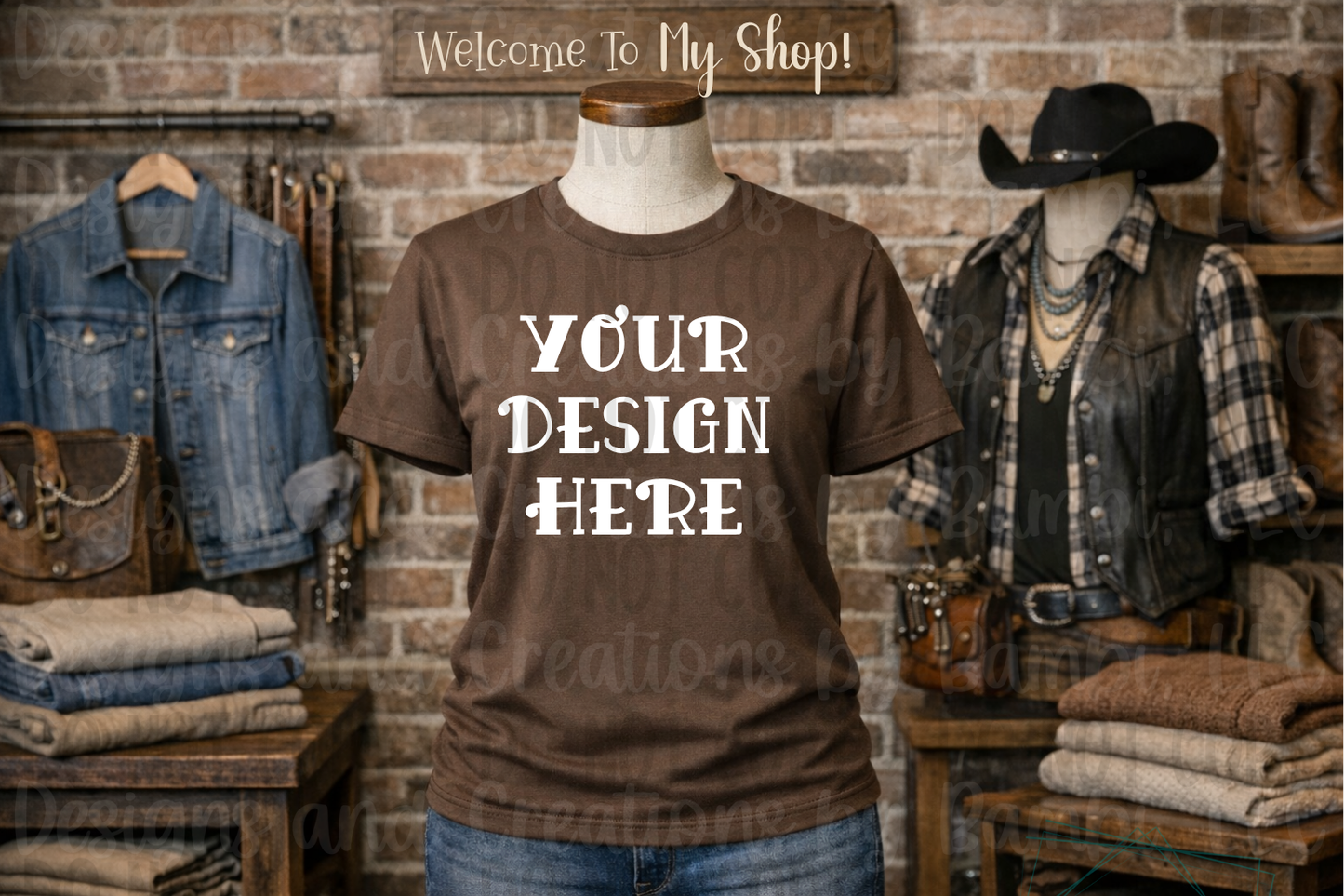Western Themed Gildan Apparel Mock Ups