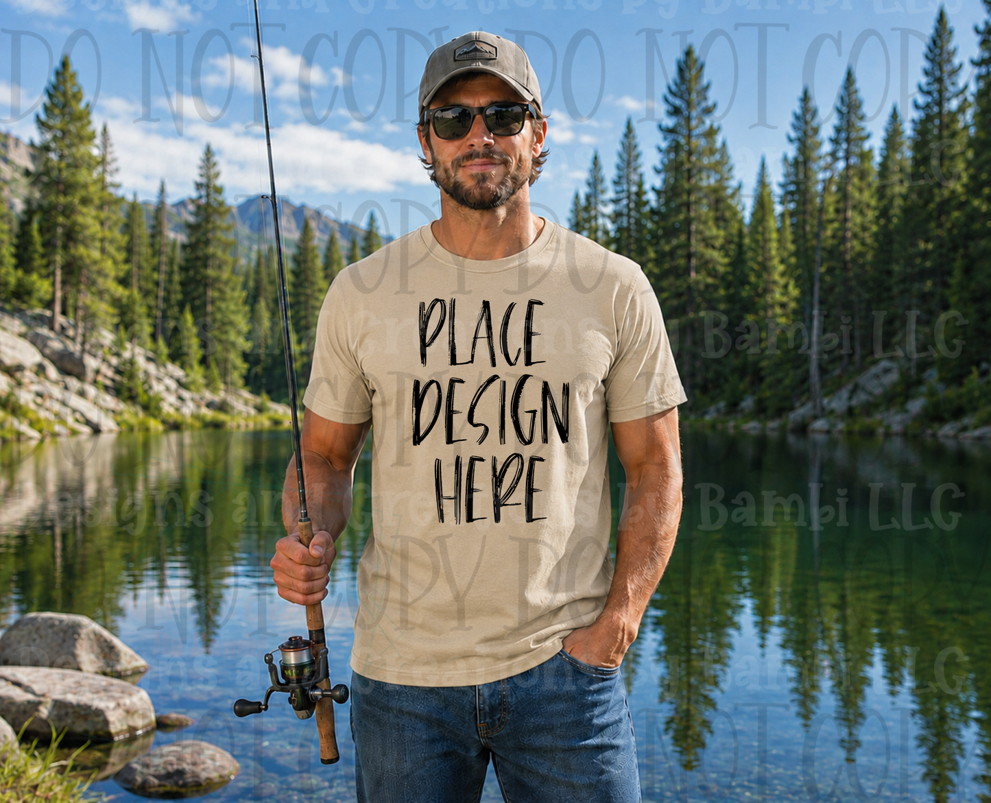 Variety of Father's Day Scene Apparel Mock Ups (Gildan Brand Only)