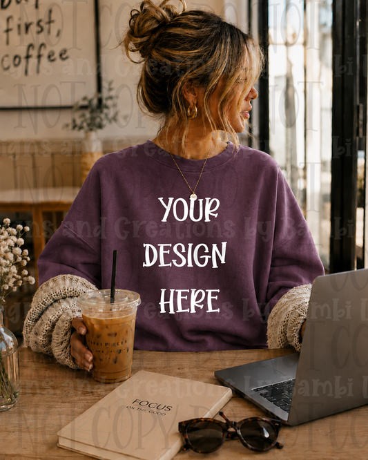 Boutique Style Sweatshirt Apparel Mock Ups (Gildan and Comfort Color Brand)