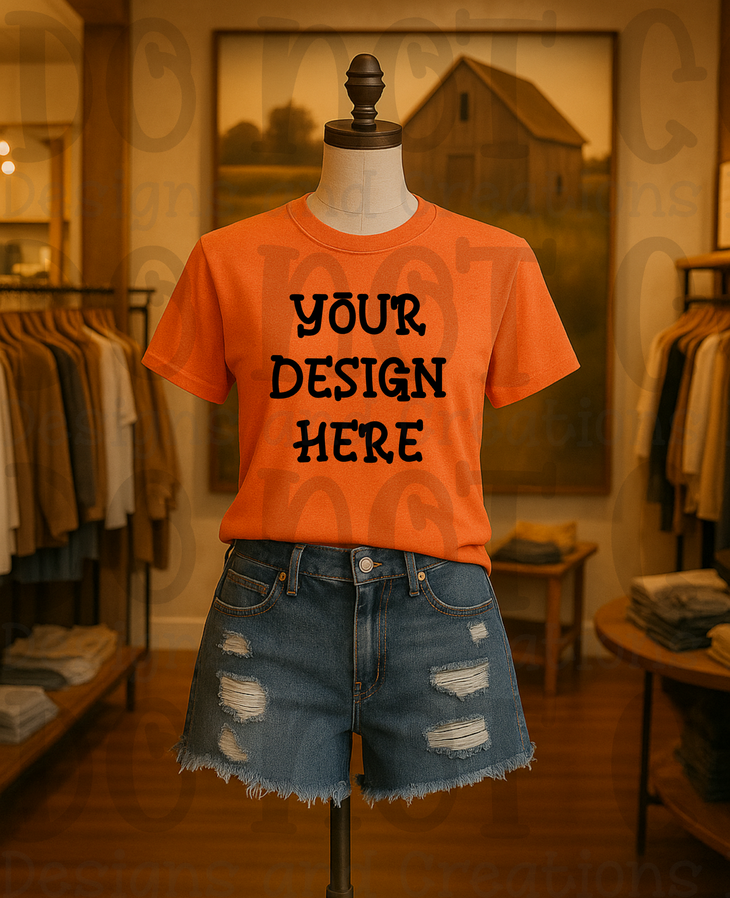 Rustic Themed Apparel Digital Mock Up Bundle