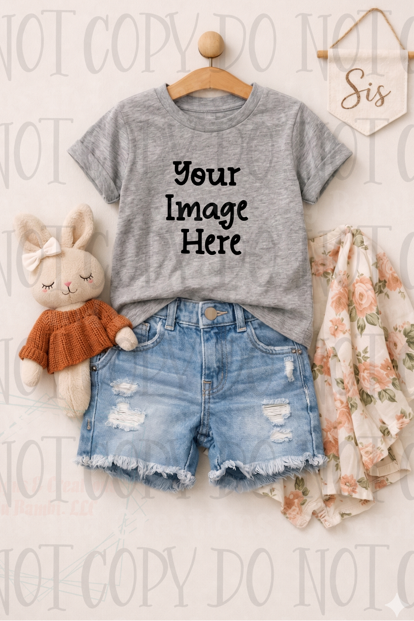 Little Girl Boutique Style Apparel Mock Ups (Gildan Brand)